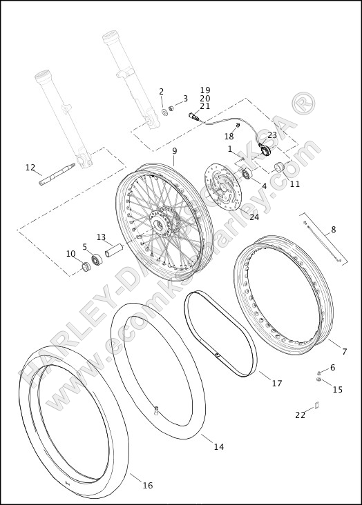WHEELS, REAR, CAST - NON-ABS